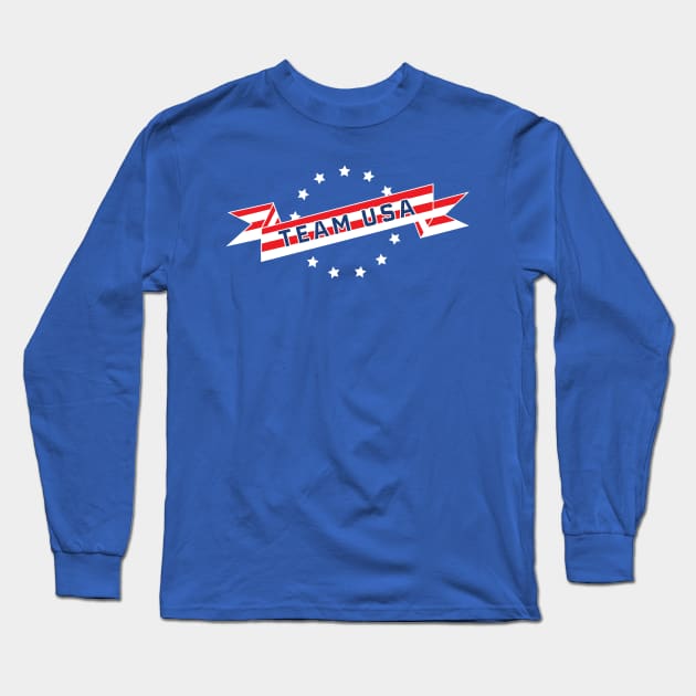 Stars and Stripes Team USA Long Sleeve T-Shirt by MAS Design Co